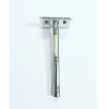 Romer-7  Ricardo Stainless Steel Handle Open Comb de safety razor Chrome Finish