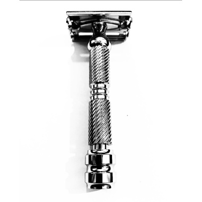 Godfather 125v BRASS Heavyweight  Butterfly Open  de safety razor Chrome Finish
