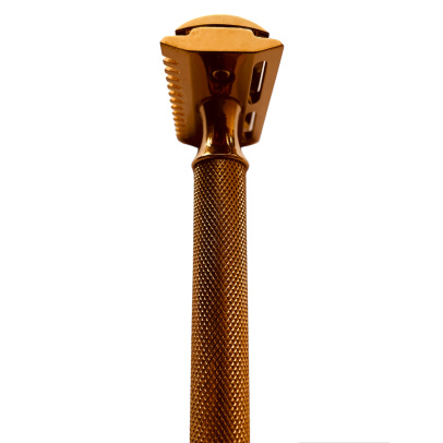 Eldorado Travel 3 Antique Gold Finish 3" Heavy Hybrid Double Edge Safety Razor